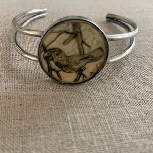 Sterling Vintage bird cuff